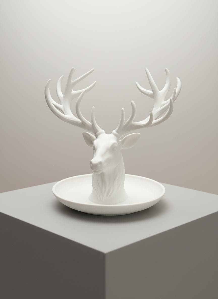Premium Deer Jewellery Holder - Swiss-made 3D printed design object by NinoLabs