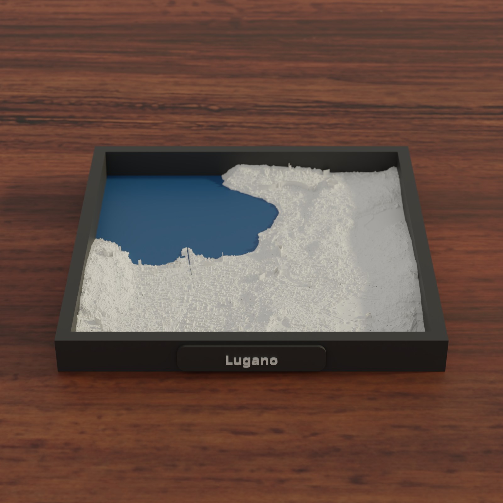 Modello di terreno 3D di Lugano